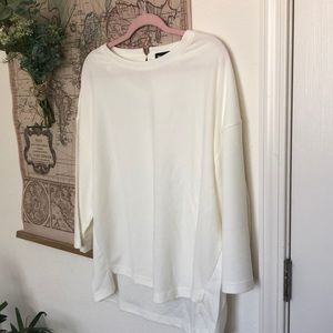 oversized white long sleeve